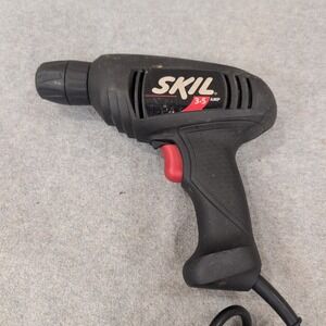 Skil 6130 Corded Power Drill 3.5 Amp 3/8 Inch Keyless Chuck Black Red